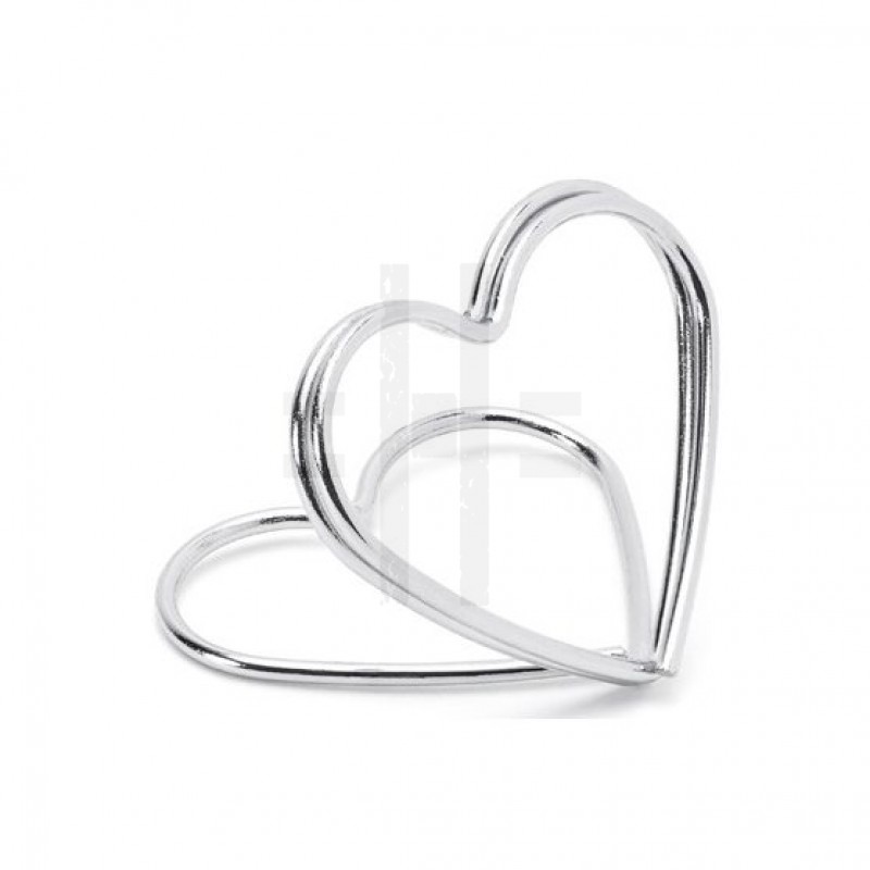    Ültető kártya tartó szív forma - 10 db/csomag Esküvői díszítés